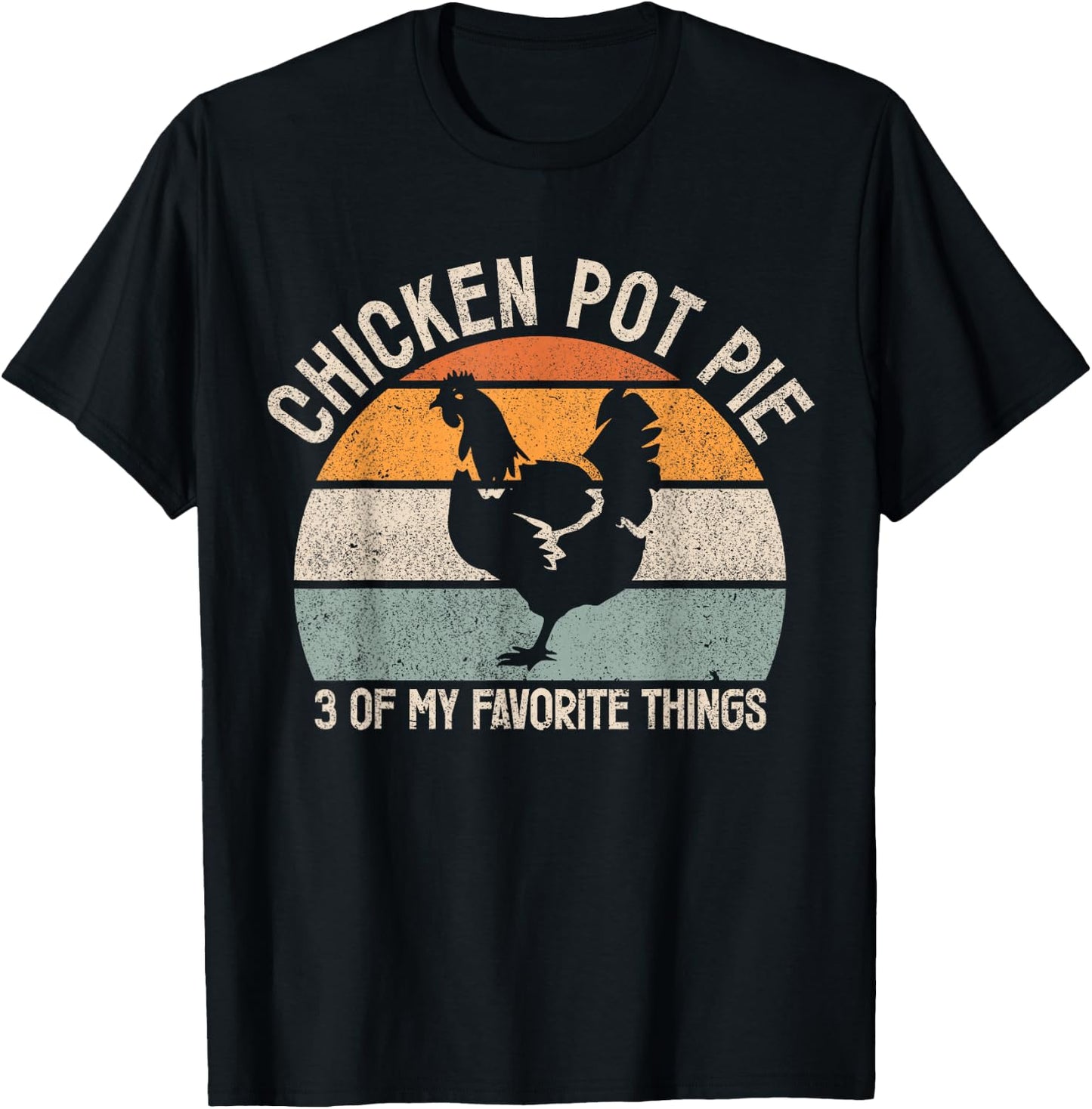 Chicken Pot Pie Apparel Vintage Black Chicken Pot Pie T-Shirt - T-Shirt | Black