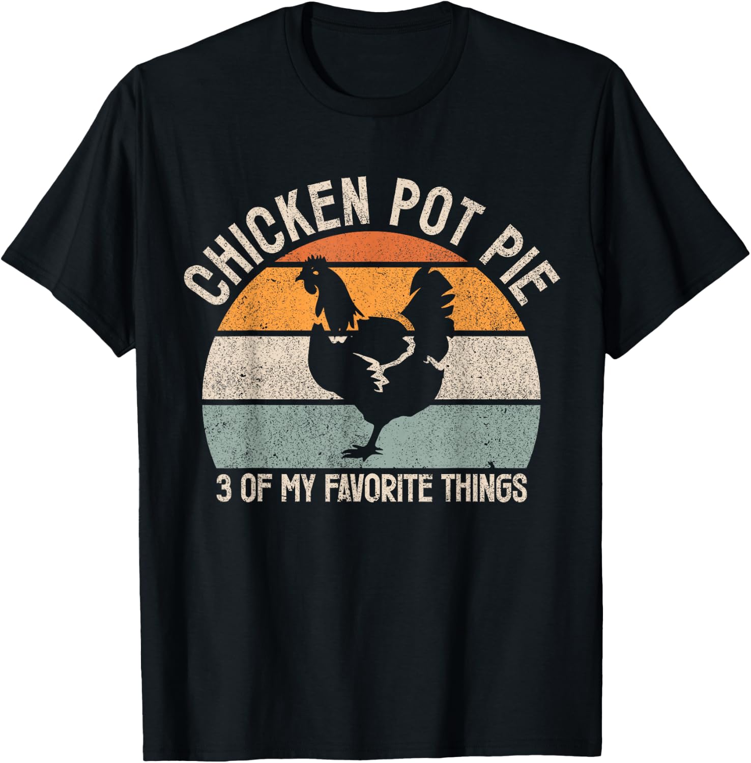 Chicken Pot Pie Apparel Vintage Black Chicken Pot Pie T-Shirt - T-Shirt | Black