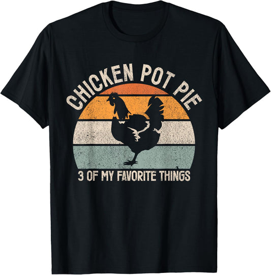 Chicken Pot Pie Apparel Vintage Black Chicken Pot Pie T-Shirt - T-Shirt | Black