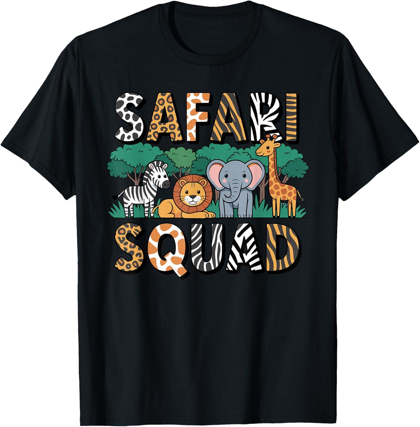 Funny Safari Costume for Kids Men Women Africa Safari Lover T-Shirt - T-Shirt | Black