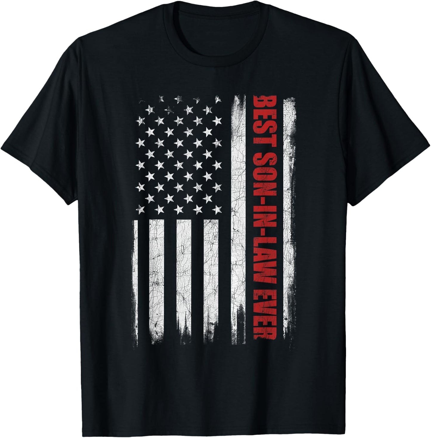 Funny Best Son In-Law Ever, US American Flag Son In-Law Men T-Shirt - T-Shirt | Black