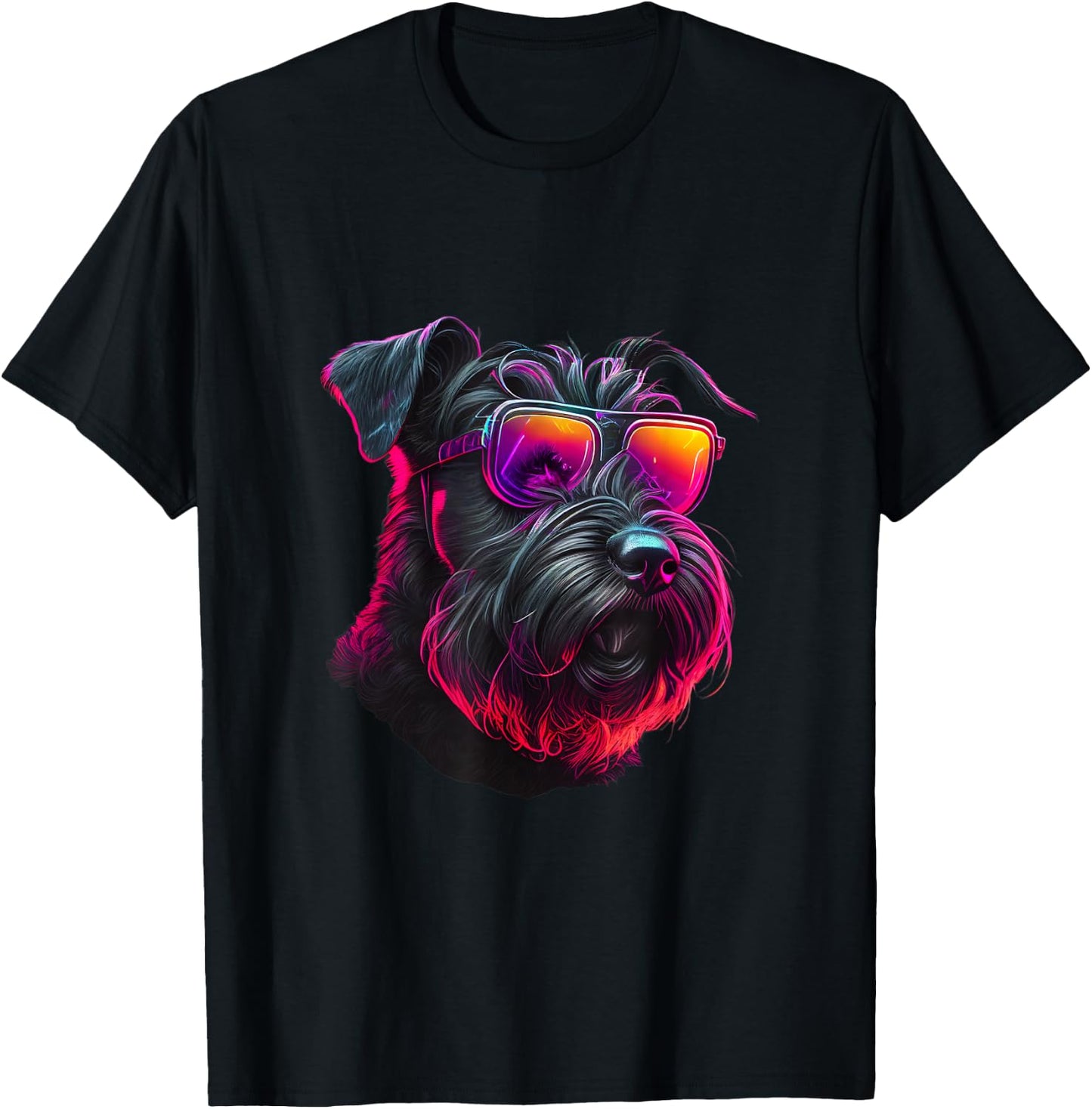 Abstract Giant Schnauzer Dog Lovers Giant Schnauzer Dogs T-Shirt - T-Shirt | Black
