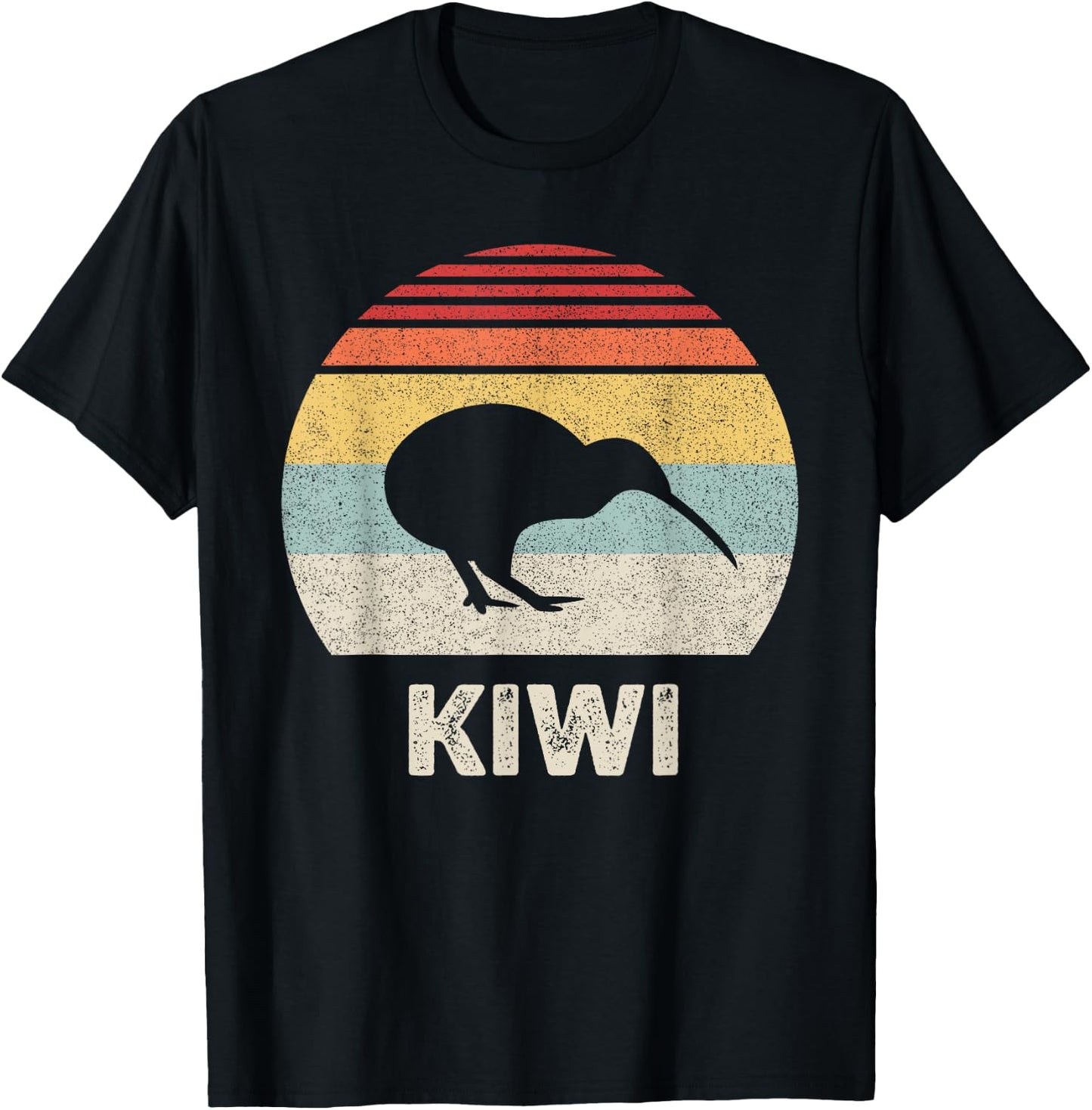 Retro Kiwi Bird Shirt Animal Lover Gift Funny Vintage T-Shirt - T-Shirt | Black