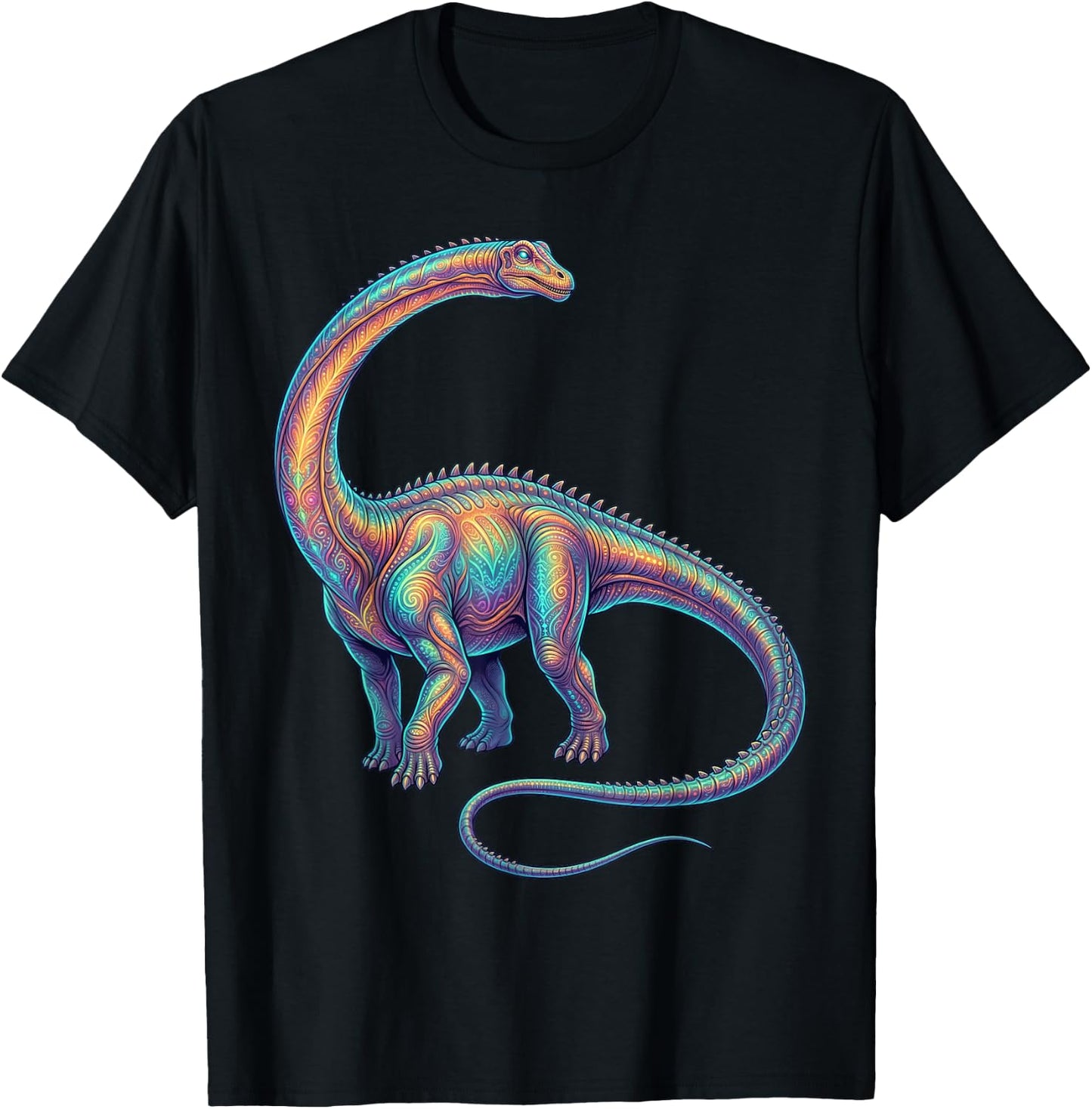 Diplodocus Dinosaur Paleontology Prehistoric Long Neck T-Shirt - T-Shirt | Black