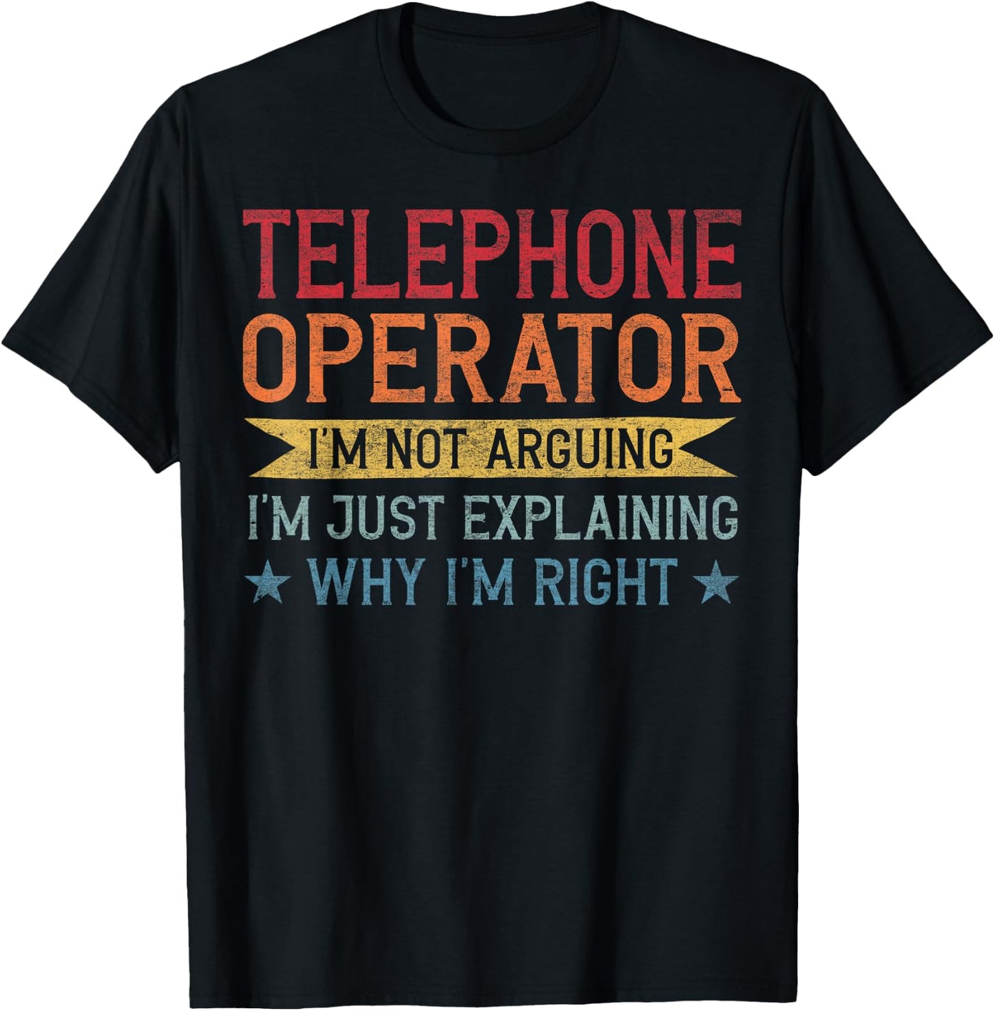 Funny Profession Quote Telephone Operator T-Shirt - T-Shirt | Black