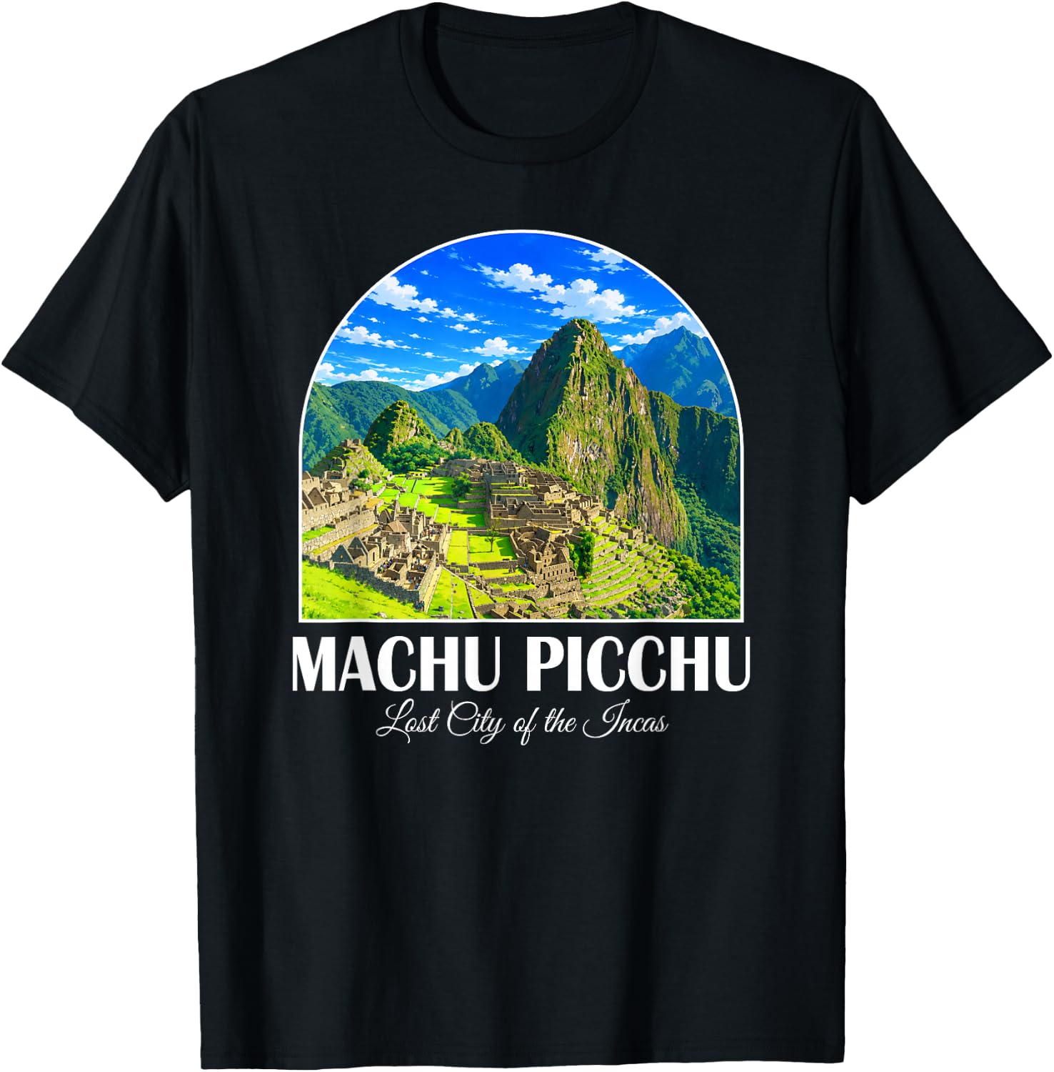 Peru Cusco Machu Picchu Lost City of the Incas Travel T-Shirt - T-Shirt | Black