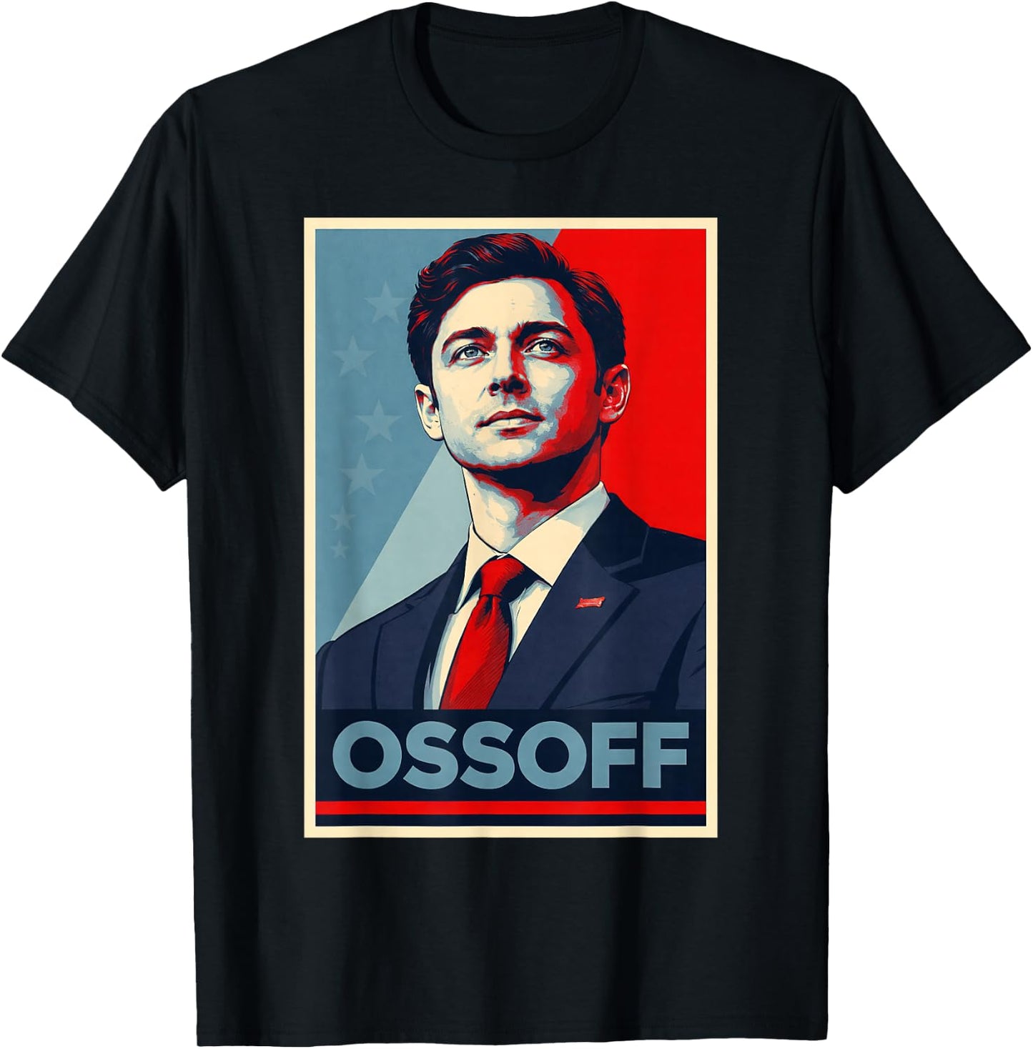 Jon Ossoff for U.S. Senate from Georgia 2026 Vintage Hope T-Shirt - T-Shirt | Black