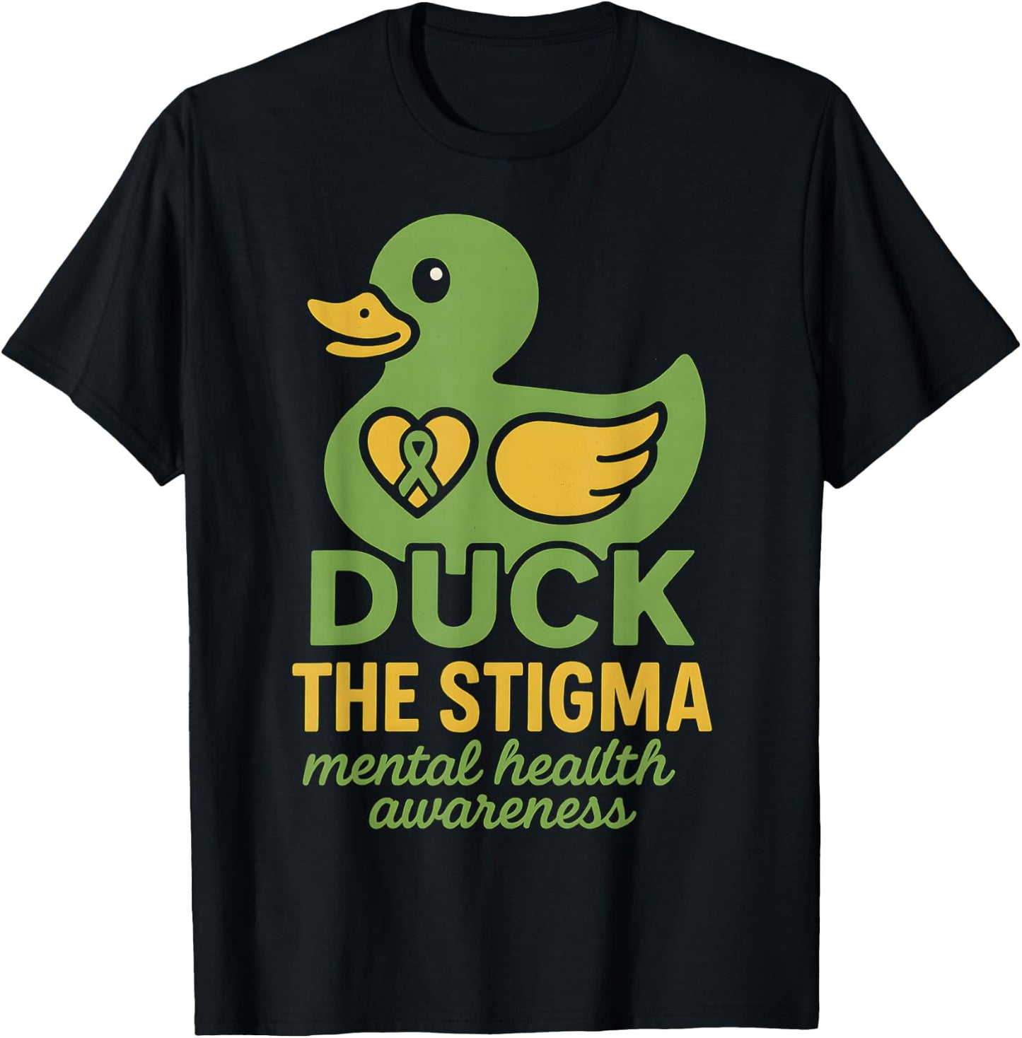 Mental Health Awareness Rubber Duck Women's Rubber Ducky T-Shirt - T-Shirt | Black