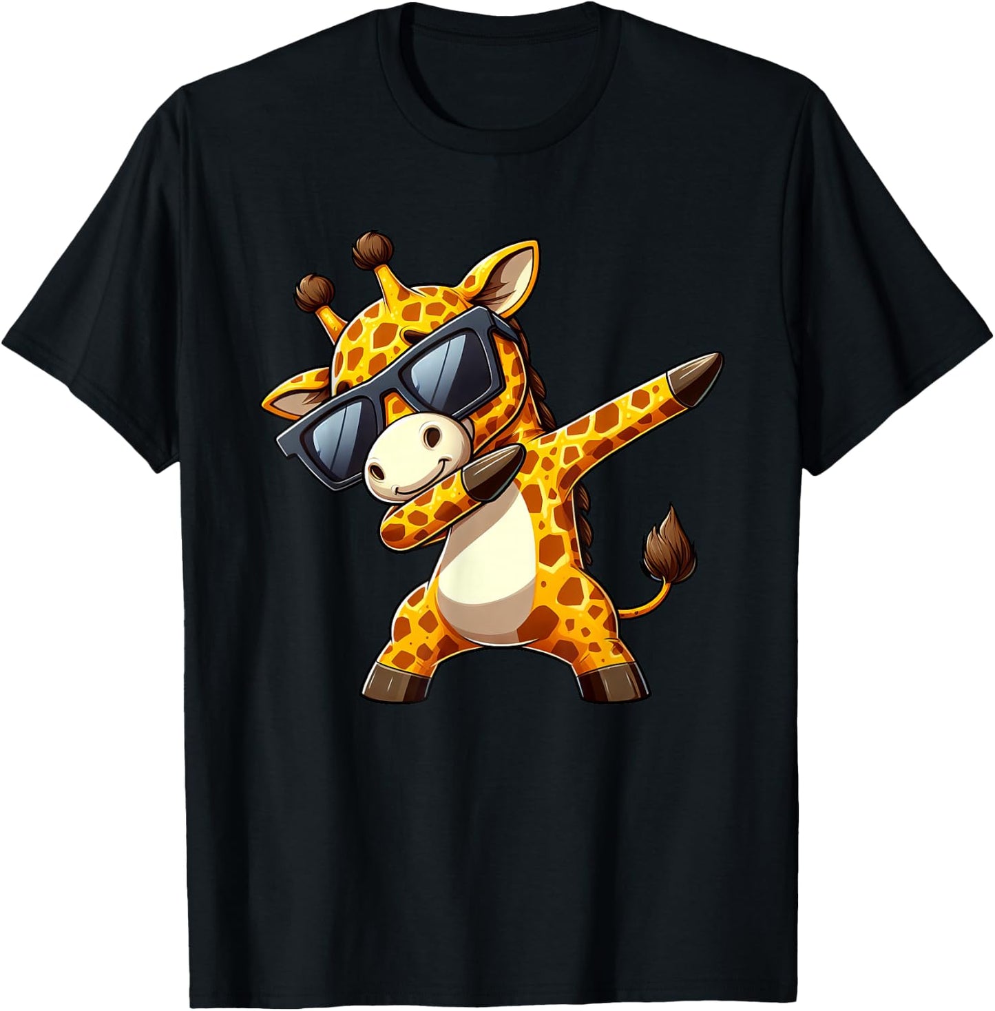 Cool Giraffe Dabbing T-Shirt - T-Shirt | Black