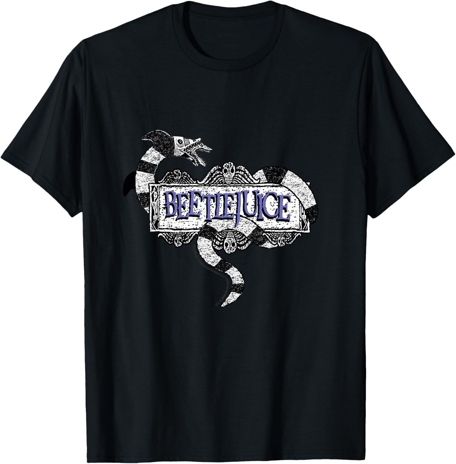 Kids Beetlejuice Sandworm Text Logo Kids T-Shirt - T-Shirt | Black