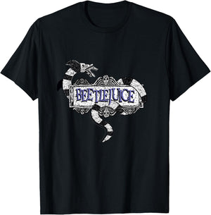 Kids Beetlejuice Sandworm Text Logo Kids T-Shirt - T-Shirt | Black