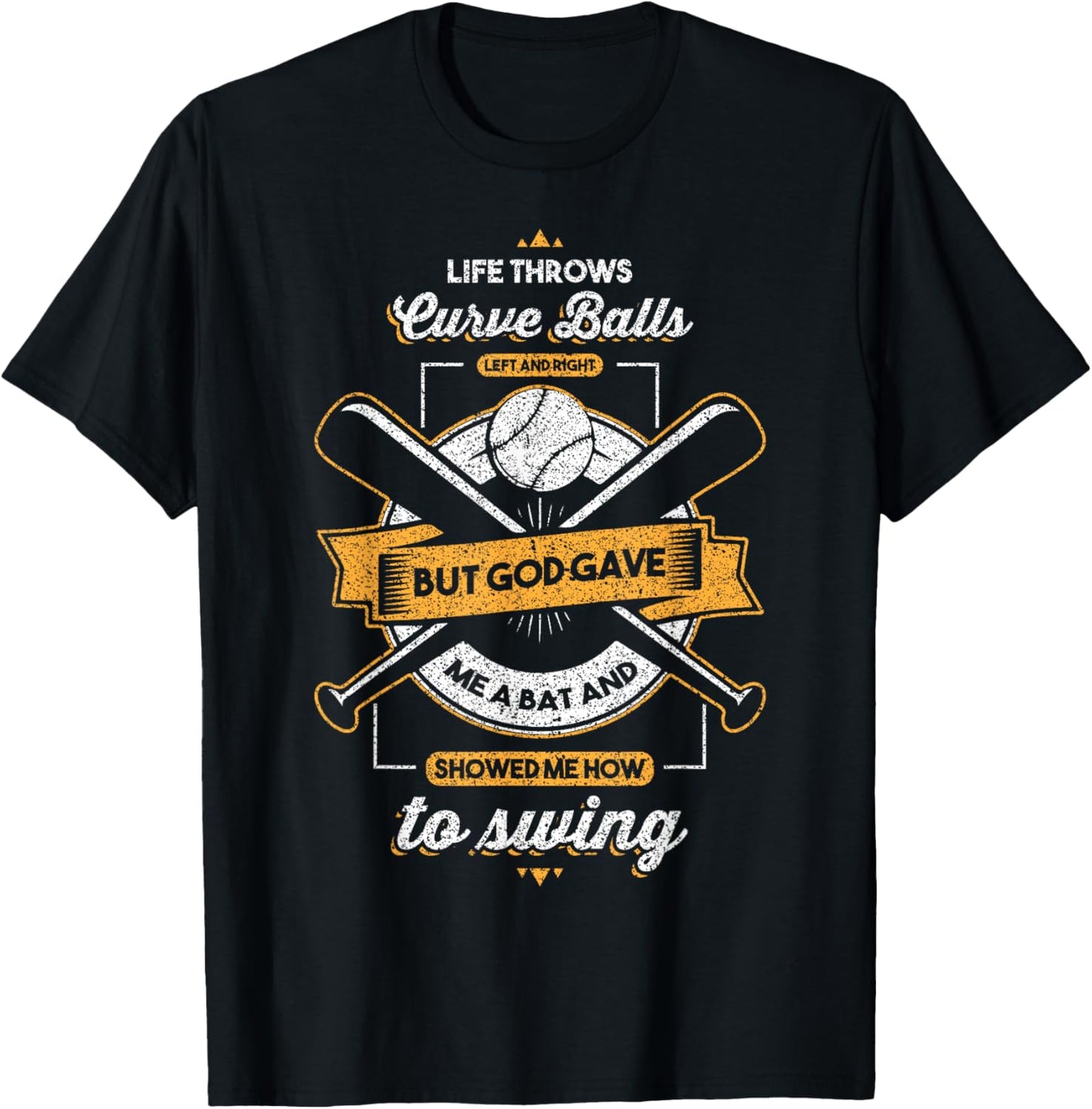 Baseball | But God Gave Christian Gift T-Shirt - T-Shirt | Black