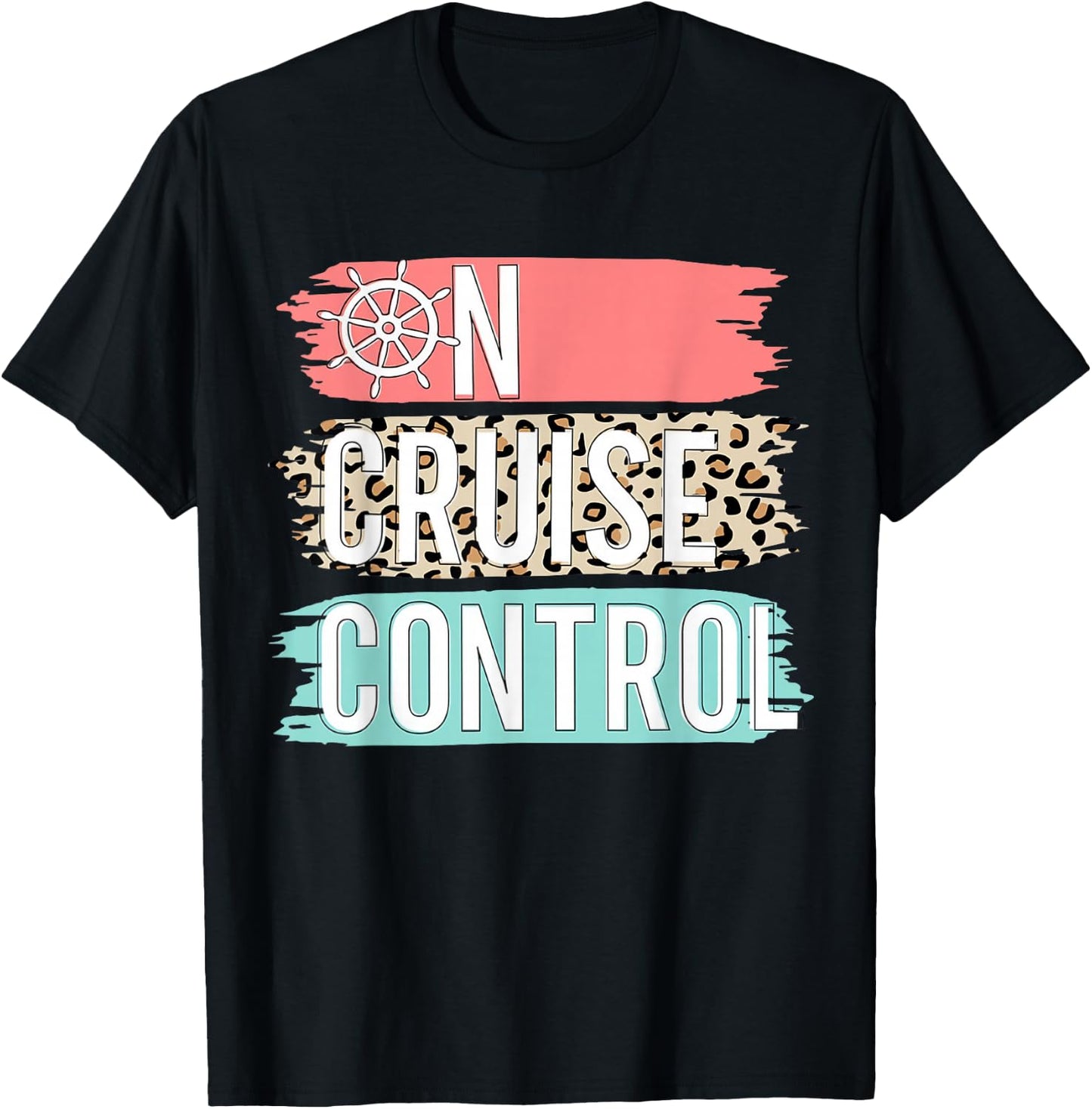 Control On Cruise Leopard Funny Summer Vacation Family Women T-Shirt - T-Shirt | Black