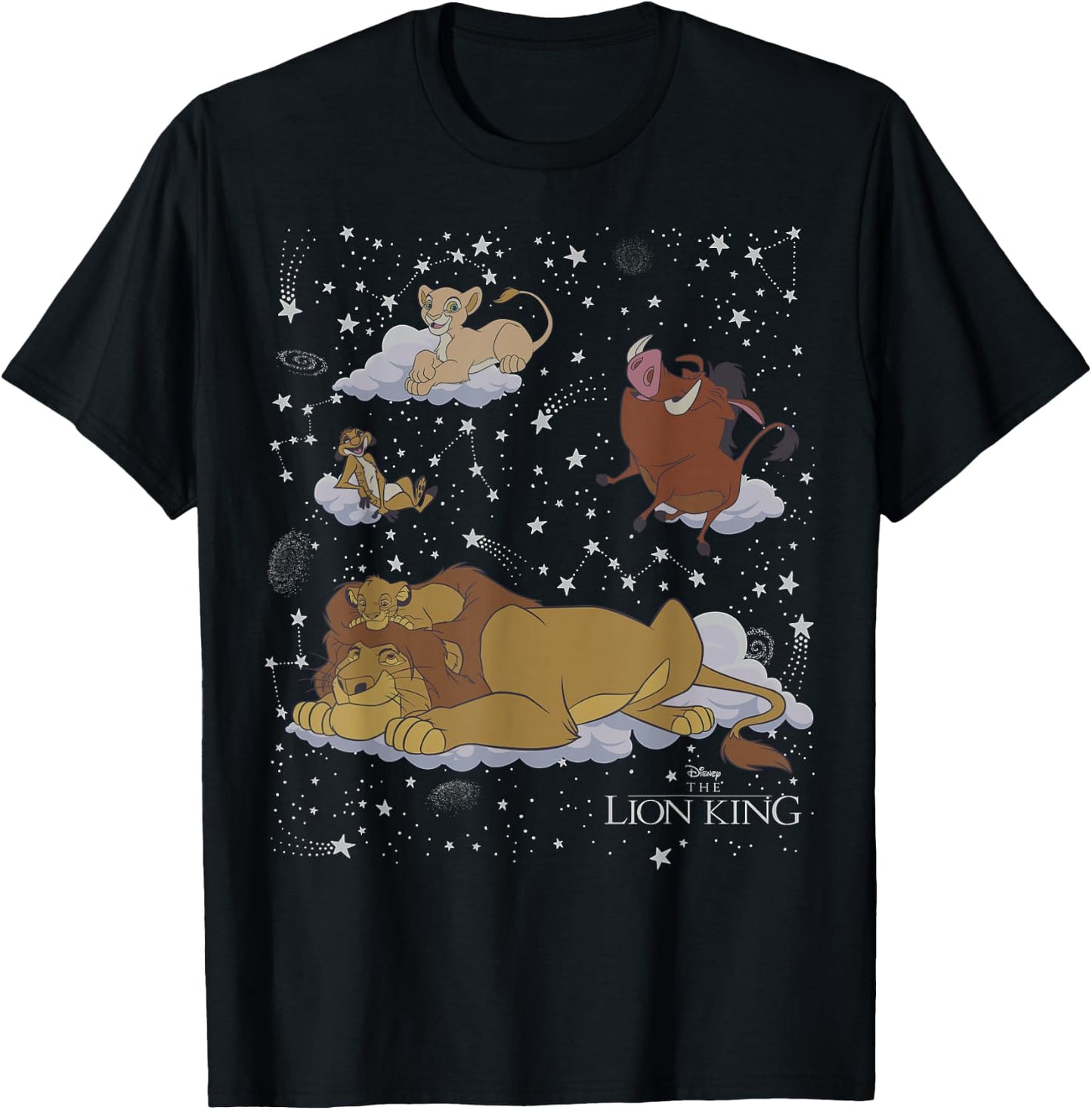 Disney The Lion King Friends In The Stars Portrait T-Shirt - T-Shirt | Black