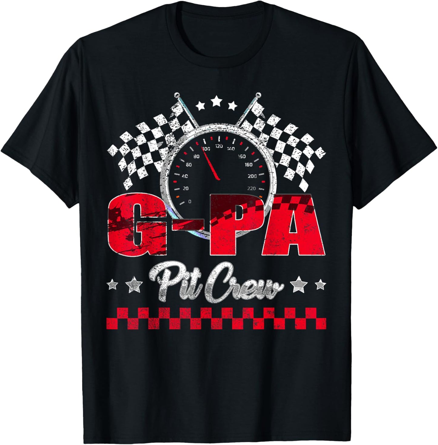 Race Car Birthday Party Racing Family G-pa Pit Crew T-Shirt - T-Shirt | Black