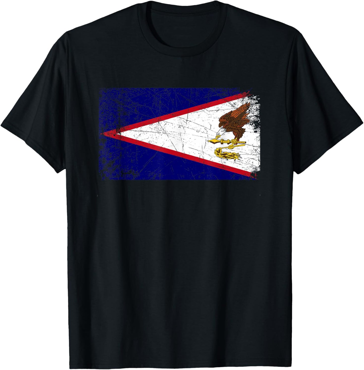 Vintage Made In AMERICAN SAMOA SAMOAN Flag Gift T-Shirt - T-Shirt | Black