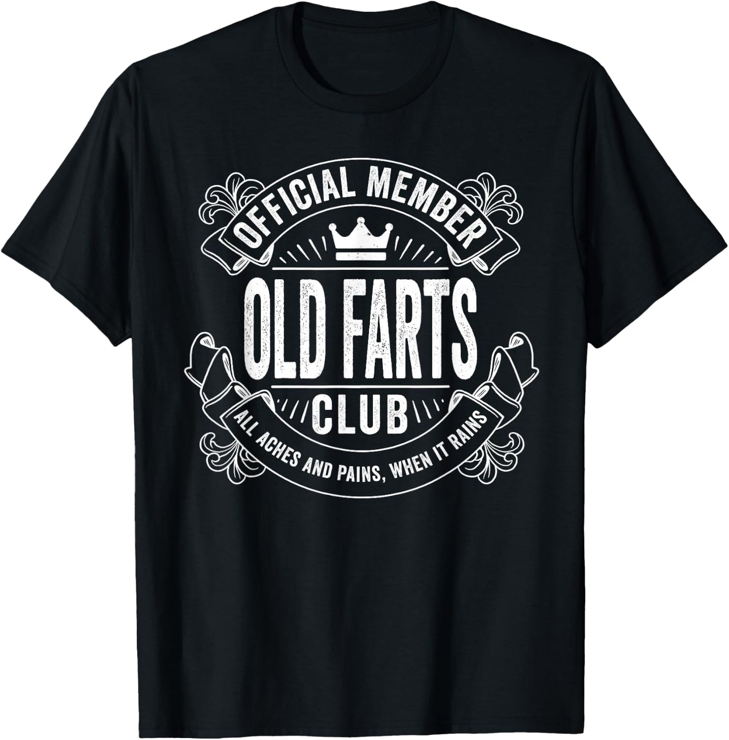 Funny Old People Gag Gift Official Member of the Old T-Shirt - T-Shirt | Black