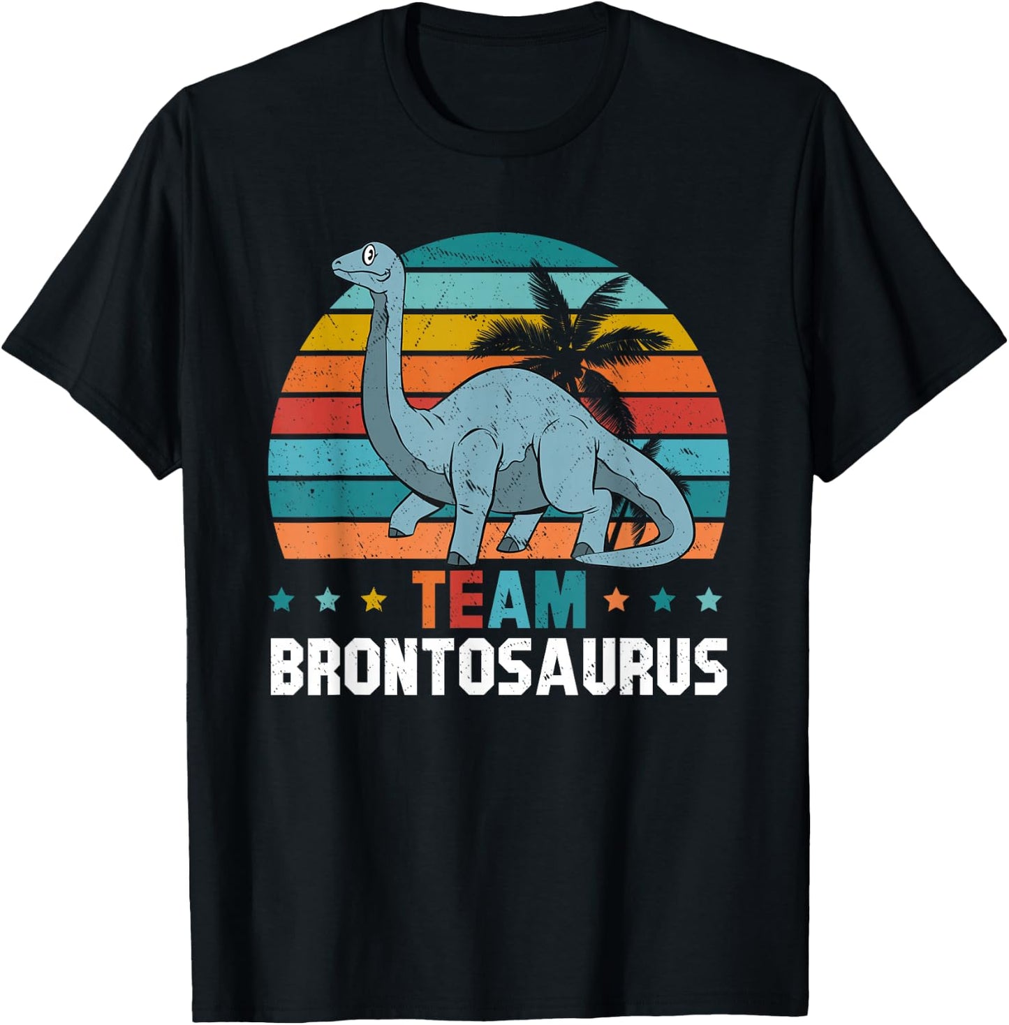 Dinosaur Funny Dino Lover - Team Brontosaurus T-Shirt - T-Shirt | Black