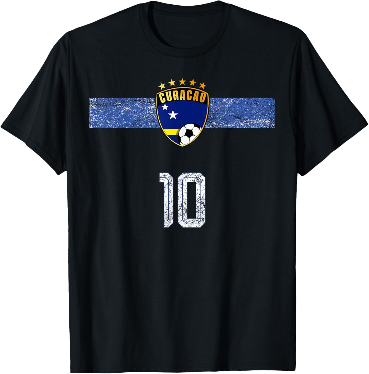 Retro Curacao Flagge Curacaoan Pride Lovers T-Shirt - T-Shirt | Black