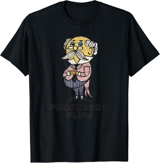Clue Professor Plum Retro Poster T-Shirt - T-Shirt | Black