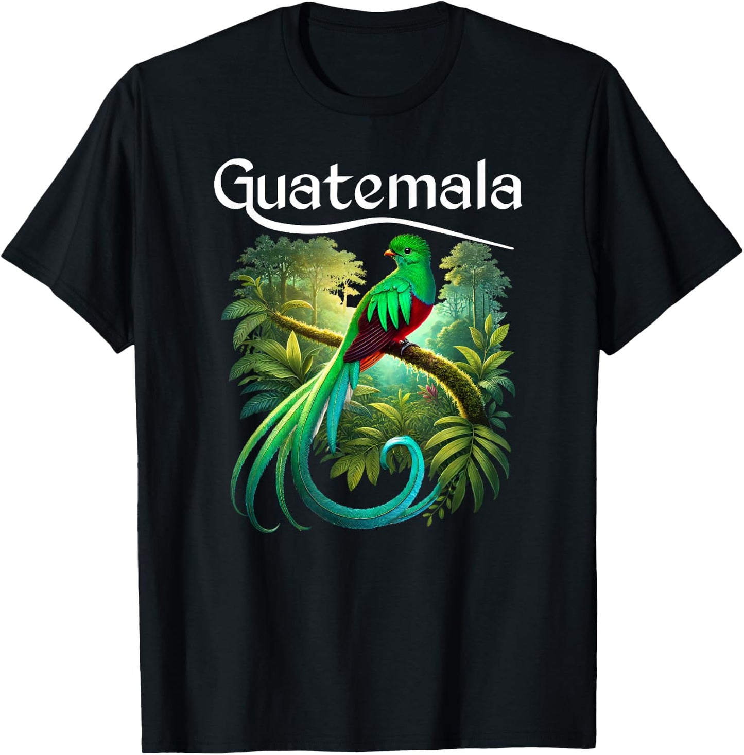 Quetzal Guatemala Chapin Antigua Tikal Tradicional Maya 502 T-Shirt - T-Shirt | Black