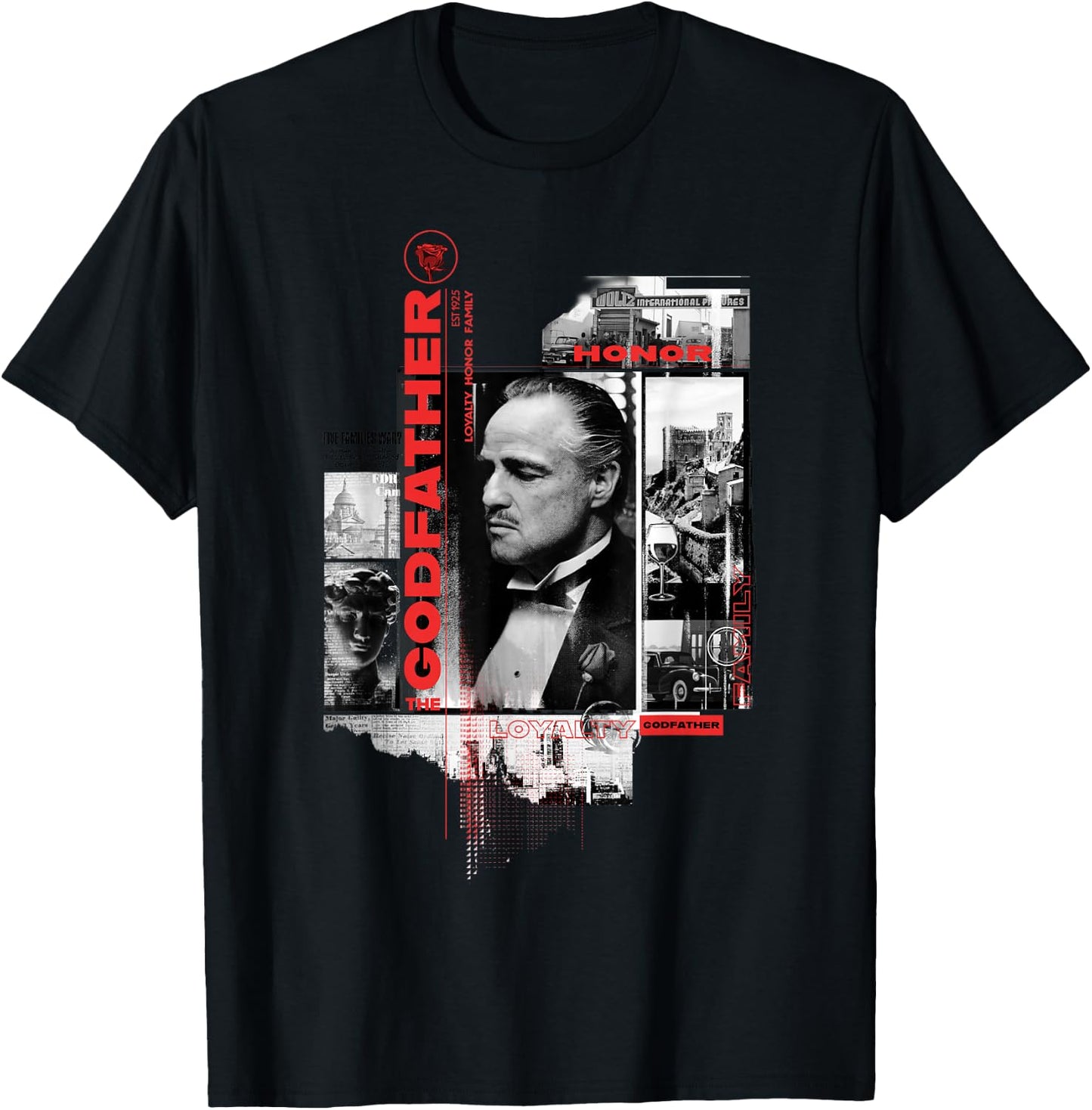 Godfather Don Collage T-Shirt - T-Shirt | Black