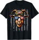 4th July Goat USA Flag Dad Father America Men Boys Kids T-Shirt - T-Shirt | Black