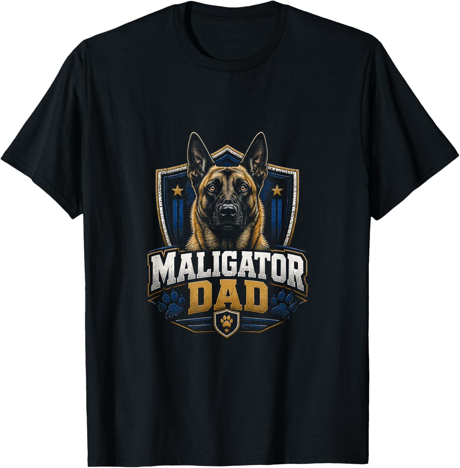 Maligator Dad Belgian Malinois T-Shirt - T-Shirt | Black