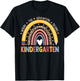 Kindergarten Where The Adventure Begins Leopard Rainbow T-Shirt - T-Shirt | Black