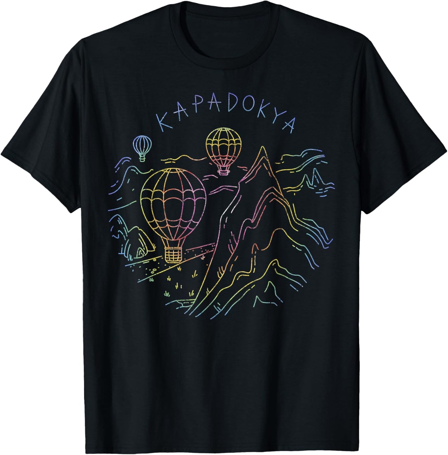 Travel Europe Asia Cappadocia Turkey Turkish Beach Vacation T-Shirt - T-Shirt | Black