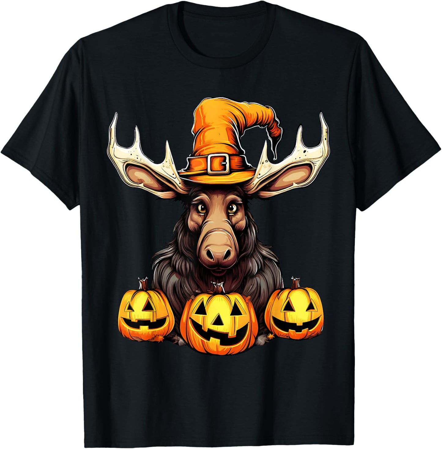 Moose Halloween Costume - Animal Moose Lover Halloween T-Shirt - T-Shirt | Black