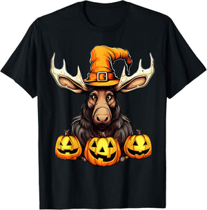 Moose Halloween Costume - Animal Moose Lover Halloween T-Shirt - T-Shirt | Black