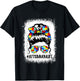 Autism Mom Life Messy Bun Sunglasses Bandana Mother's Day T-Shirt - T-Shirt | Black