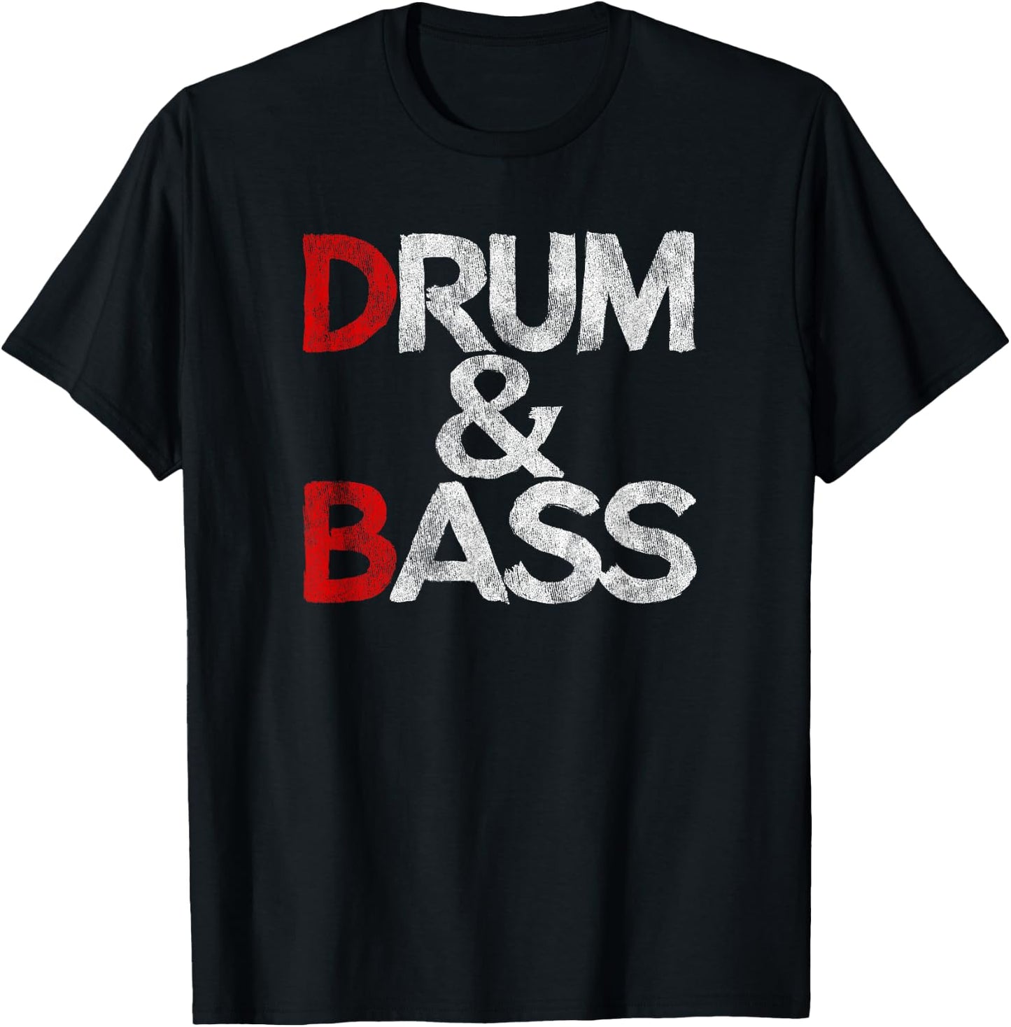 Drum And Bass Rum & Ass Funny Vintage , Black, S T-Shirt - T-Shirt | Black
