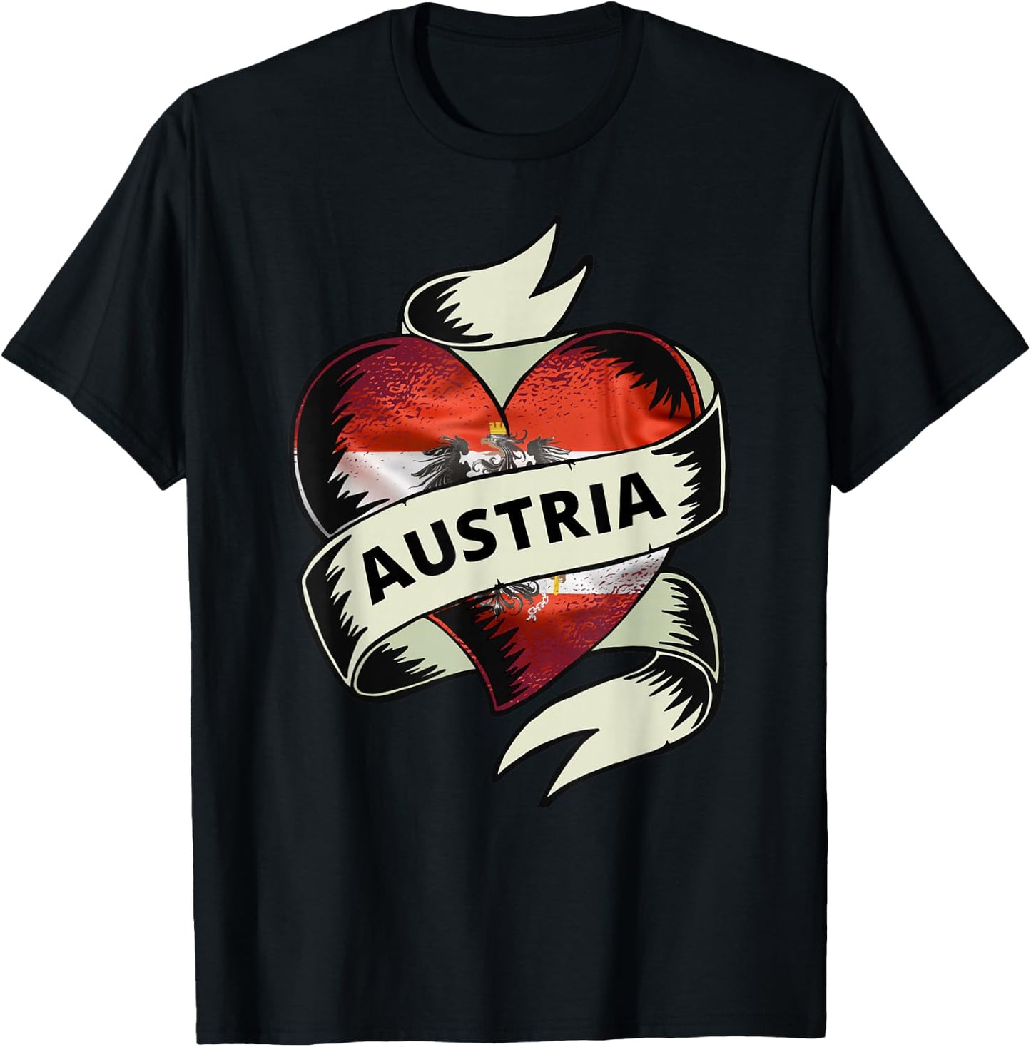 Österreich Flagge Fan Österreichische Flagge Patriot Austria T-Shirt - T-Shirt | Black