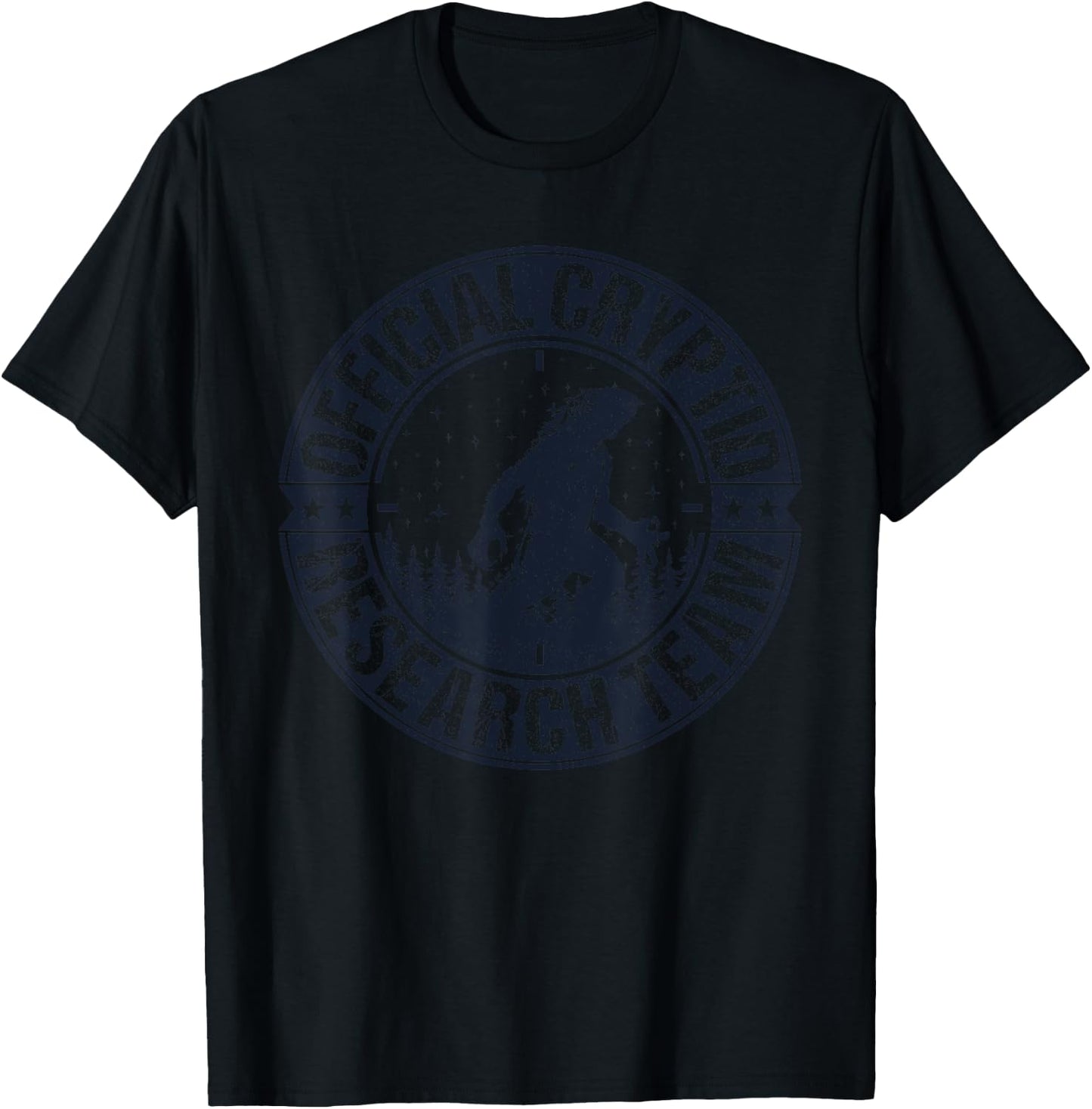 Official Cryptid Research Team Lizardman Hunting Lizard T-Shirt - T-Shirt | Black