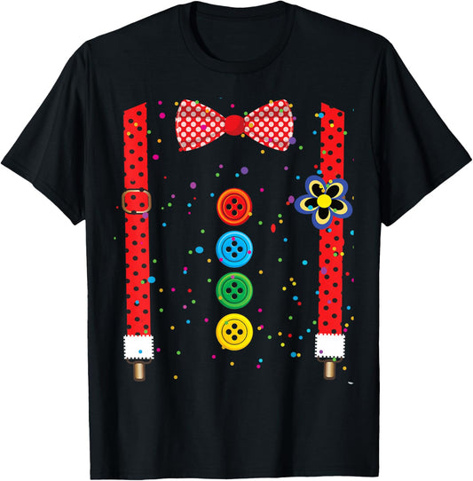 Clown Carnival Costume Clown Costume Clown Fancy Dress Confetti , black T-Shirt - T-Shirt | Black