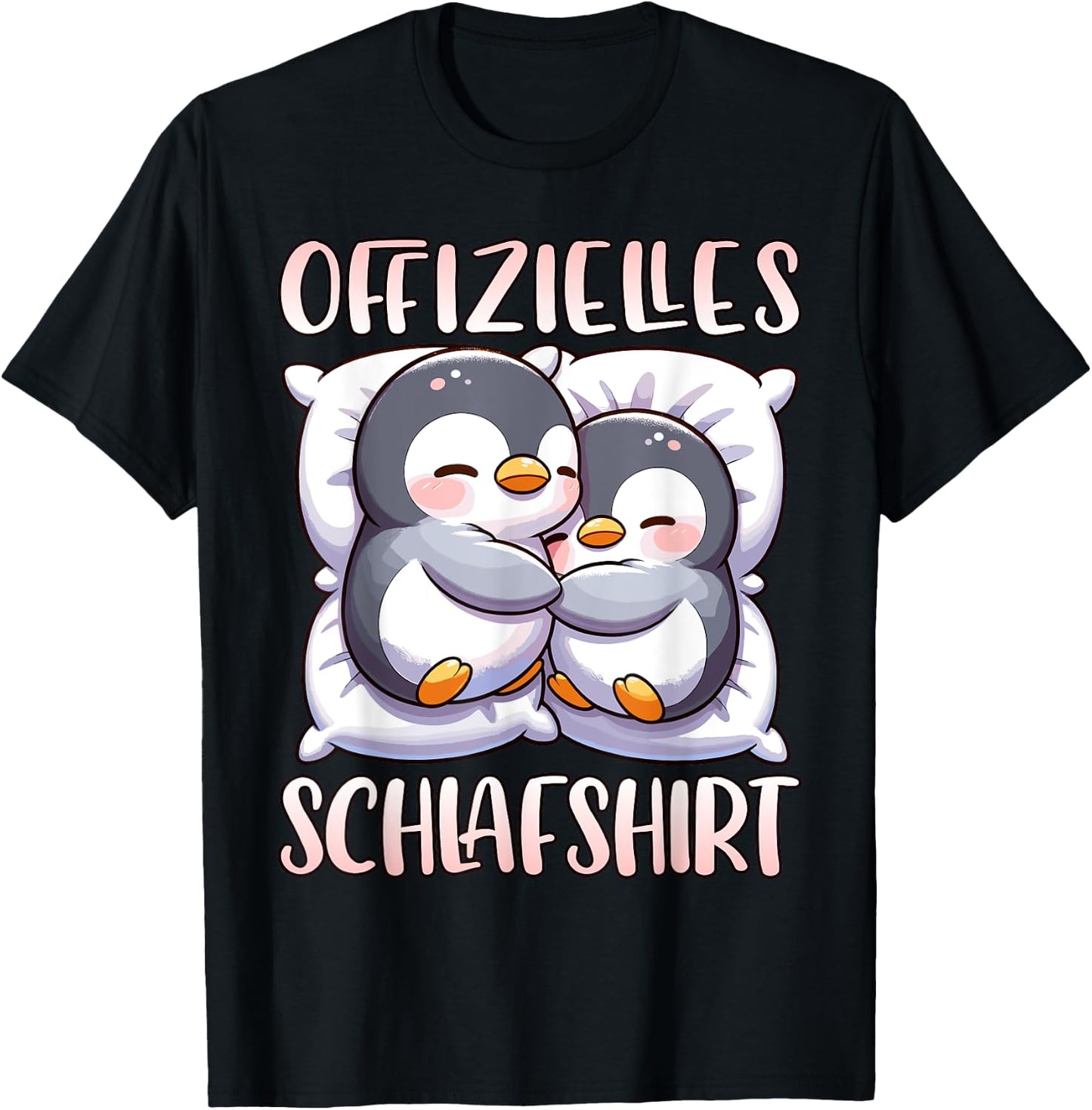 Official Sleep Shirt Penguin Pyjamas Girls Sleep , black T-Shirt - T-Shirt | Black