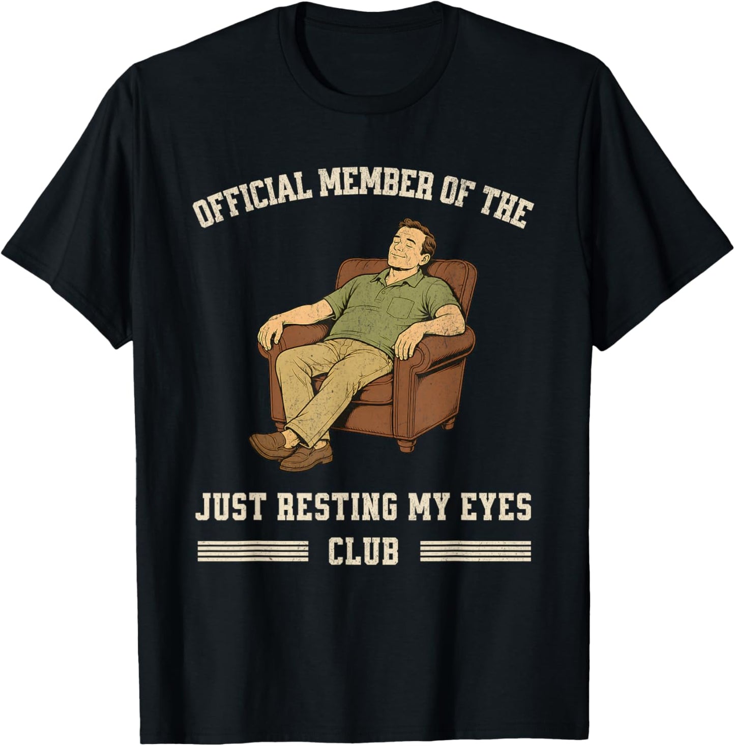 Membre Officiel du Just Resting My Eyes Club Fête des Pères T-Shirt - T-Shirt | Black