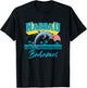 Nassau Bahamas Sunset Palm Tree Dolphin Retro Vacation T-Shirt - T-Shirt | Black