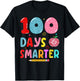 100 days Smarter leopard 100th Day Of school girls boys T-Shirt - T-Shirt | Black