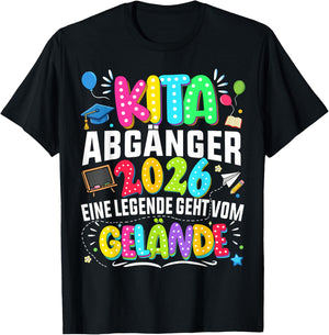 Kita abgänger 2026 Einschulung Schulkind Junge mädchen T-Shirt - T-Shirt | Black