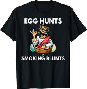 Easter 420 2025 Blunt Stoner Cannabis Weed Design -Adults Black Small Short Sleeve Modern Novelty Humor Gift T-Shirt - T-Shirt | Black