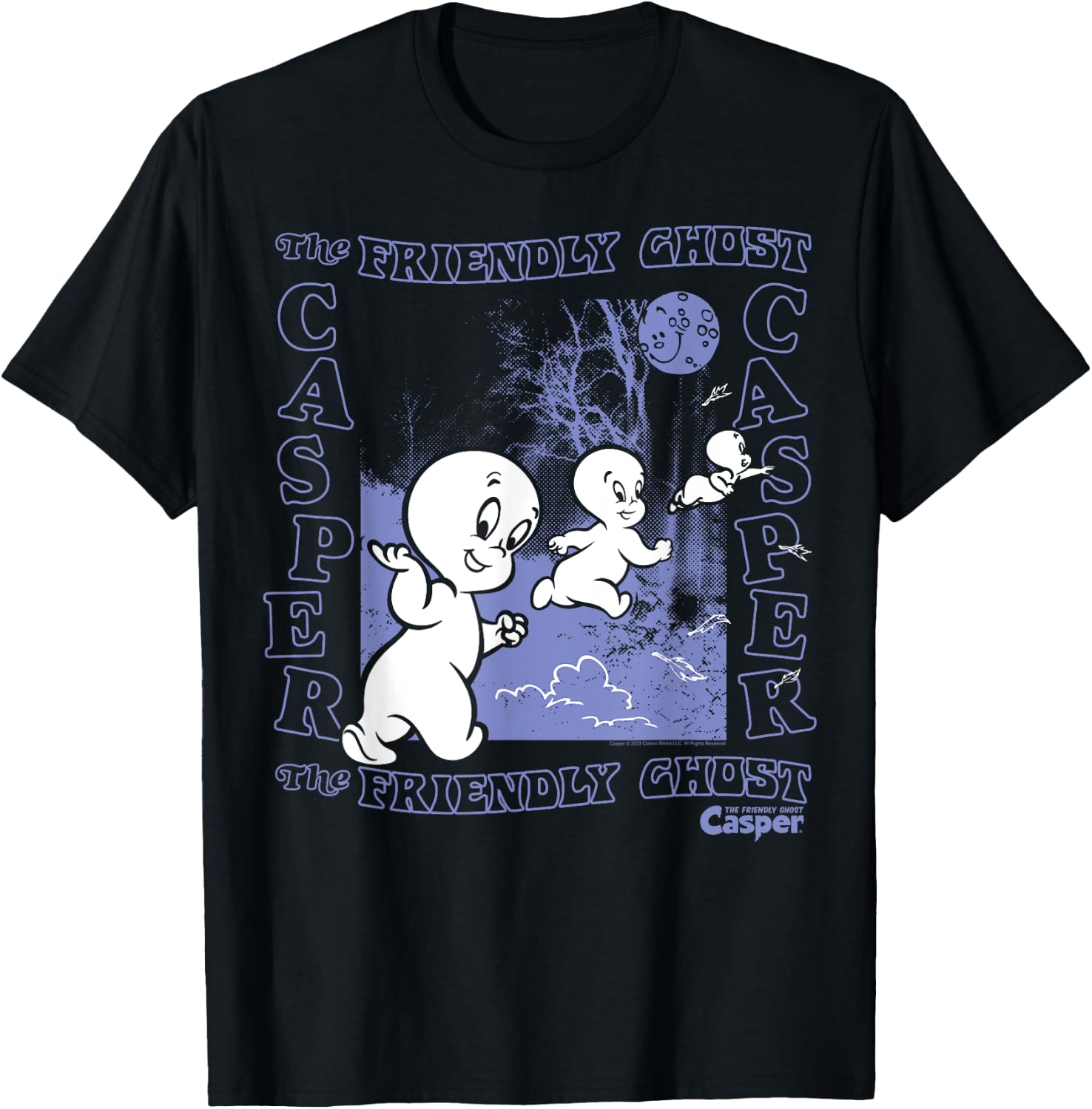 Casper The Friendly Ghost Nighttime T-Shirt - T-Shirt | Black