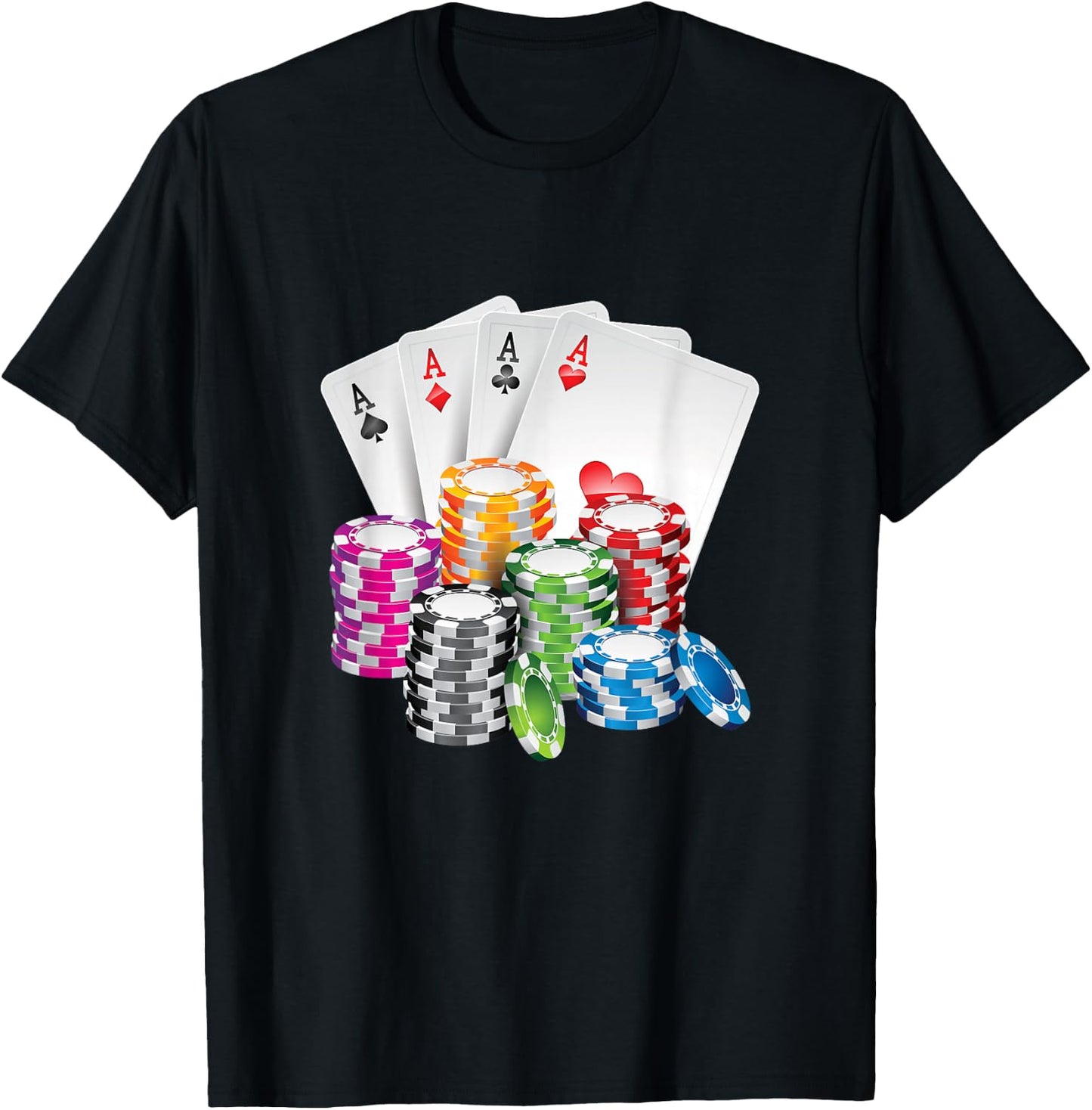King Poker King Lady Card Casino Chip Gambling Casino T-Shirt - T-Shirt | Black