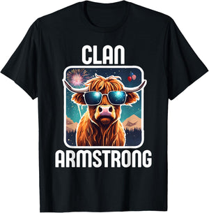 Armstrong Clan 4th July Scottish Family Name USA Party T-Shirt - T-Shirt | Black