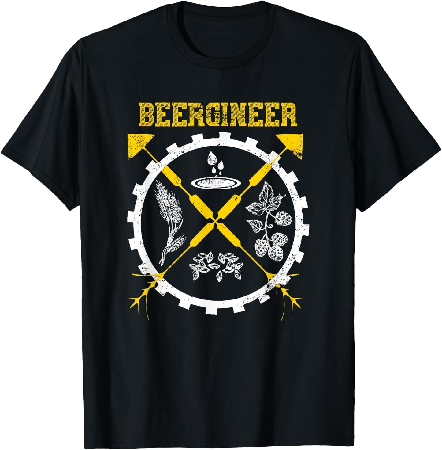 Barley Craft Beer Brewing Drinks Gift Craft Beer T-Shirt - T-Shirt | Black