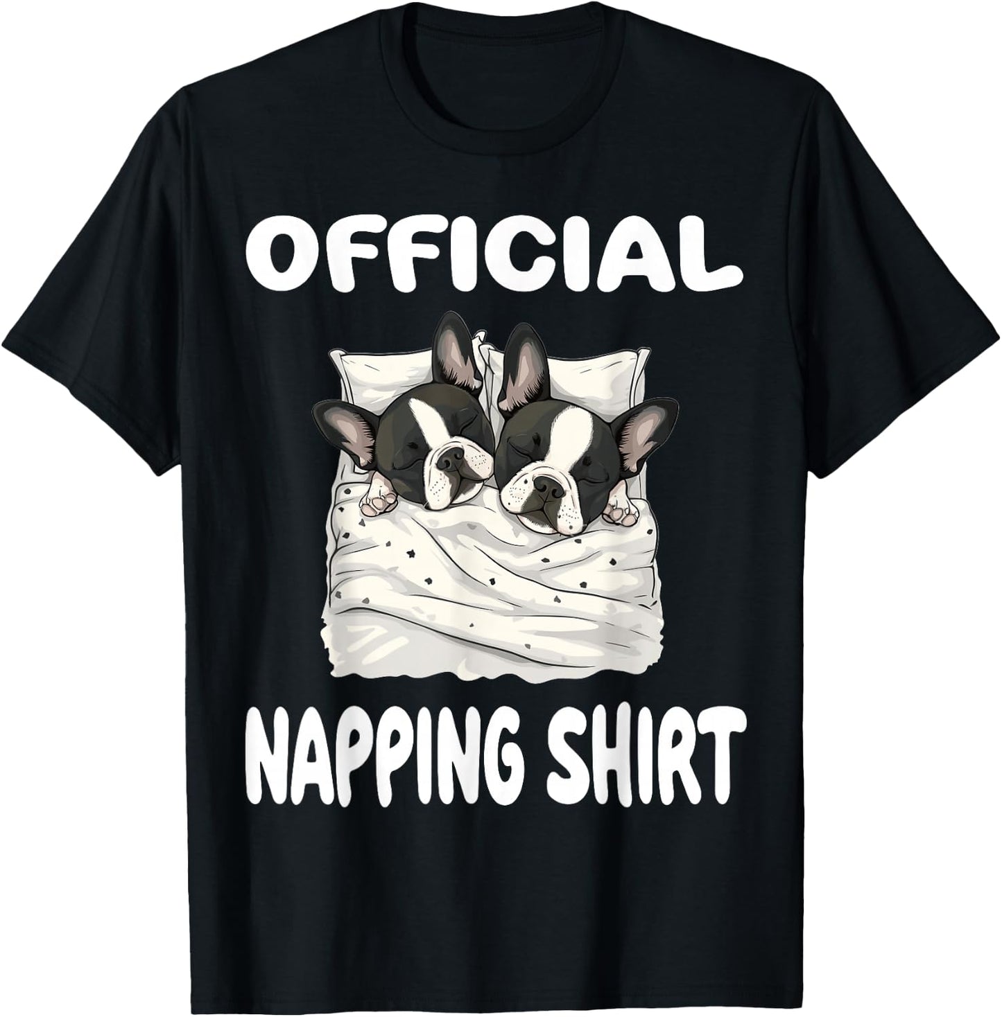 Boston Terrier Dog Official Sleepshirt Pajamas Nightgown T-Shirt - T-Shirt | Black
