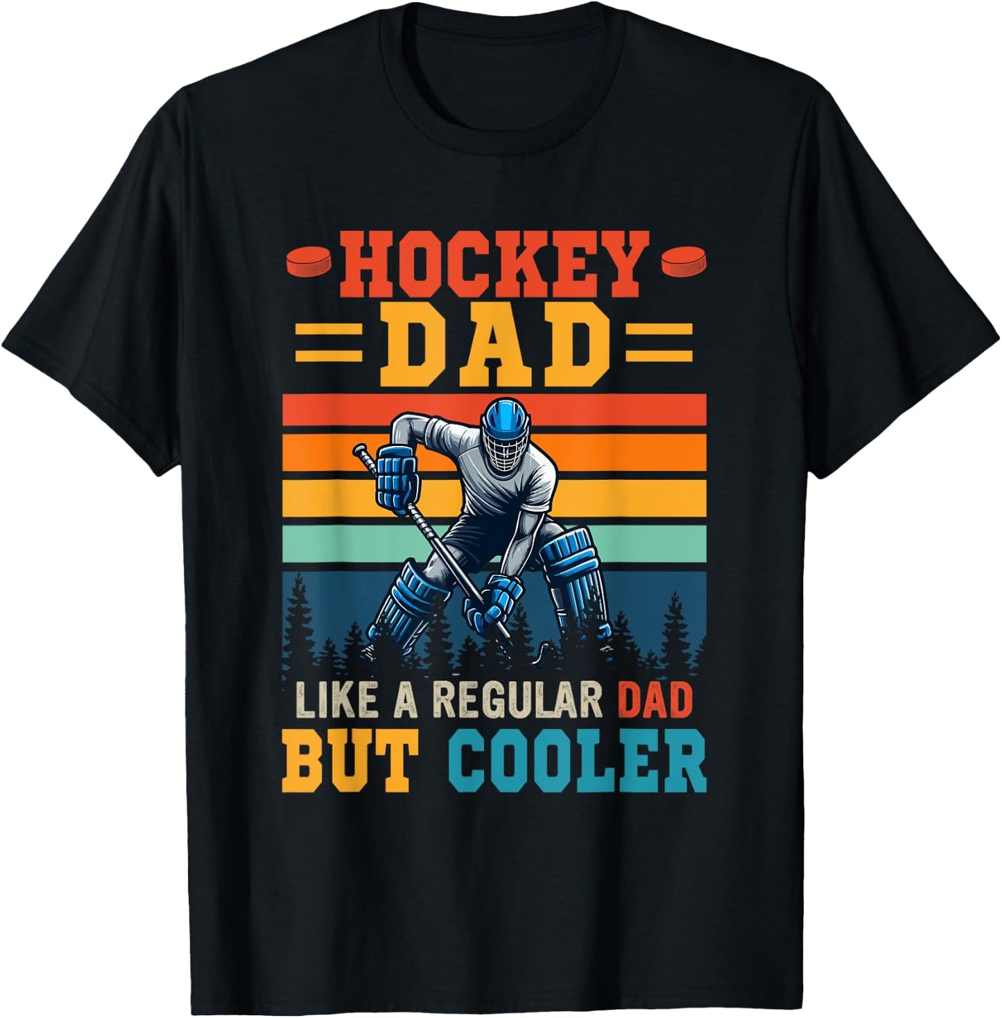 Hockey Dad Definition Cooler Vatertag Spieler Liebhaber T-Shirt - T-Shirt | Black