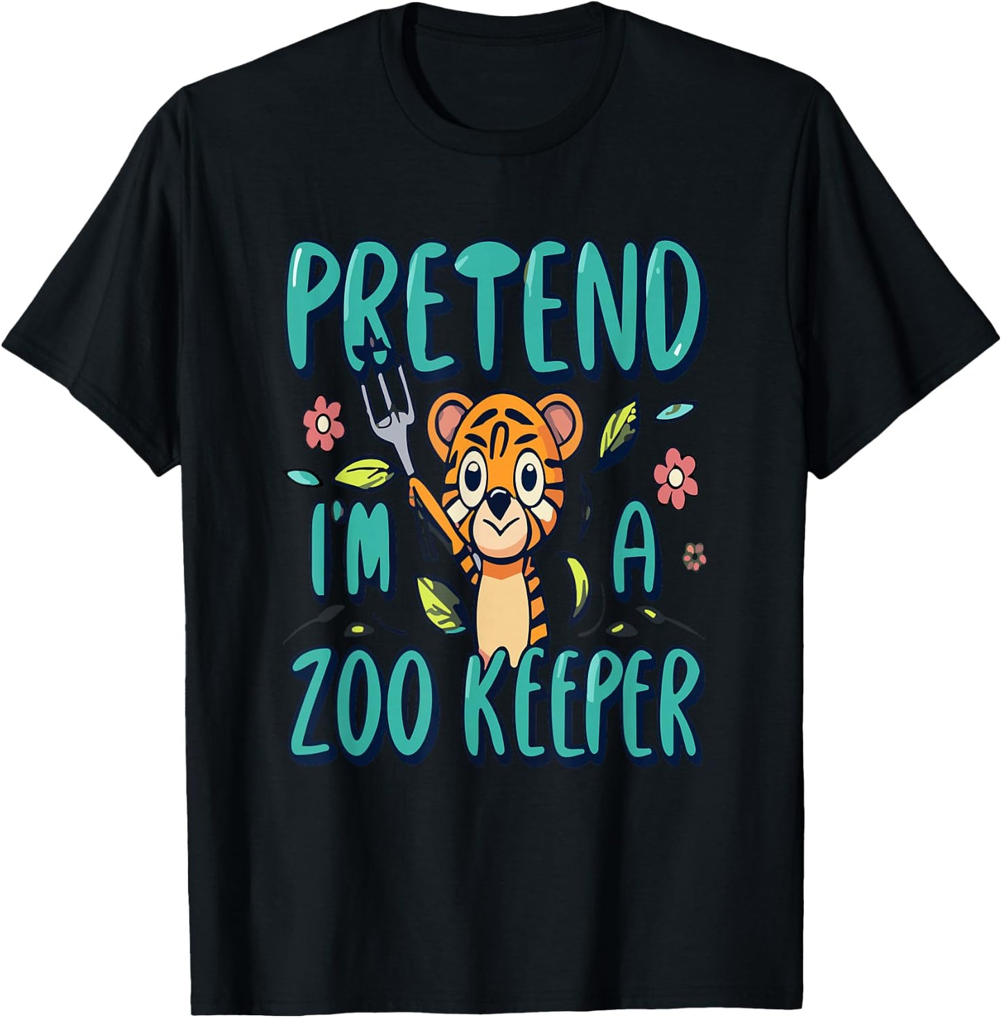 Pretend I'm A zoo keeper Funny Pretend Im a zoo keeper Kids T-Shirt - T-Shirt | Black